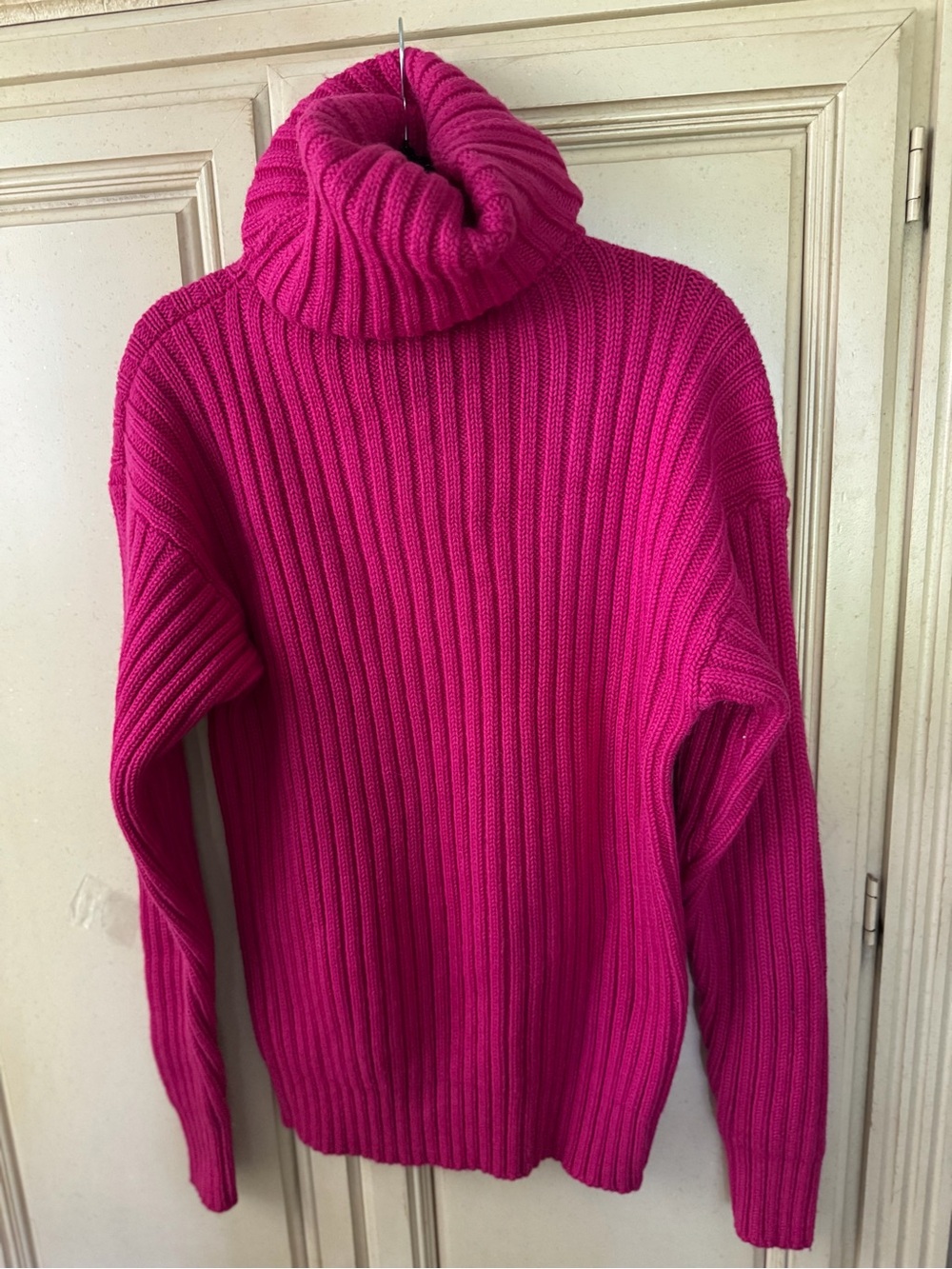 Ralph Lauren Bright Fuchsia Ribbed Turtleneck Sweater